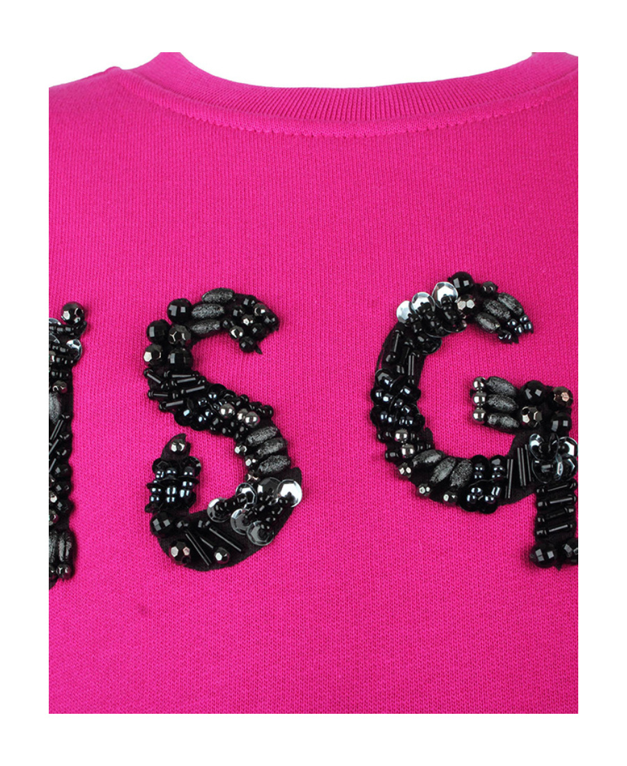 Msgm Logo Hoodie In Pink