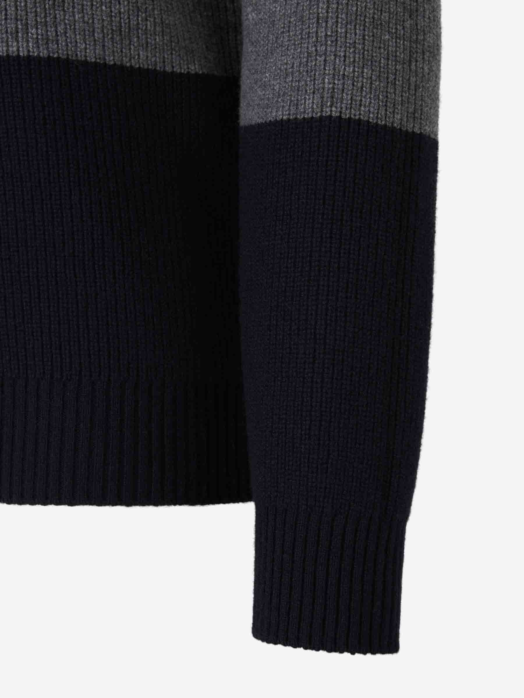 Gran Sasso Hoodie In Geelong Stripes Hoodie In Black