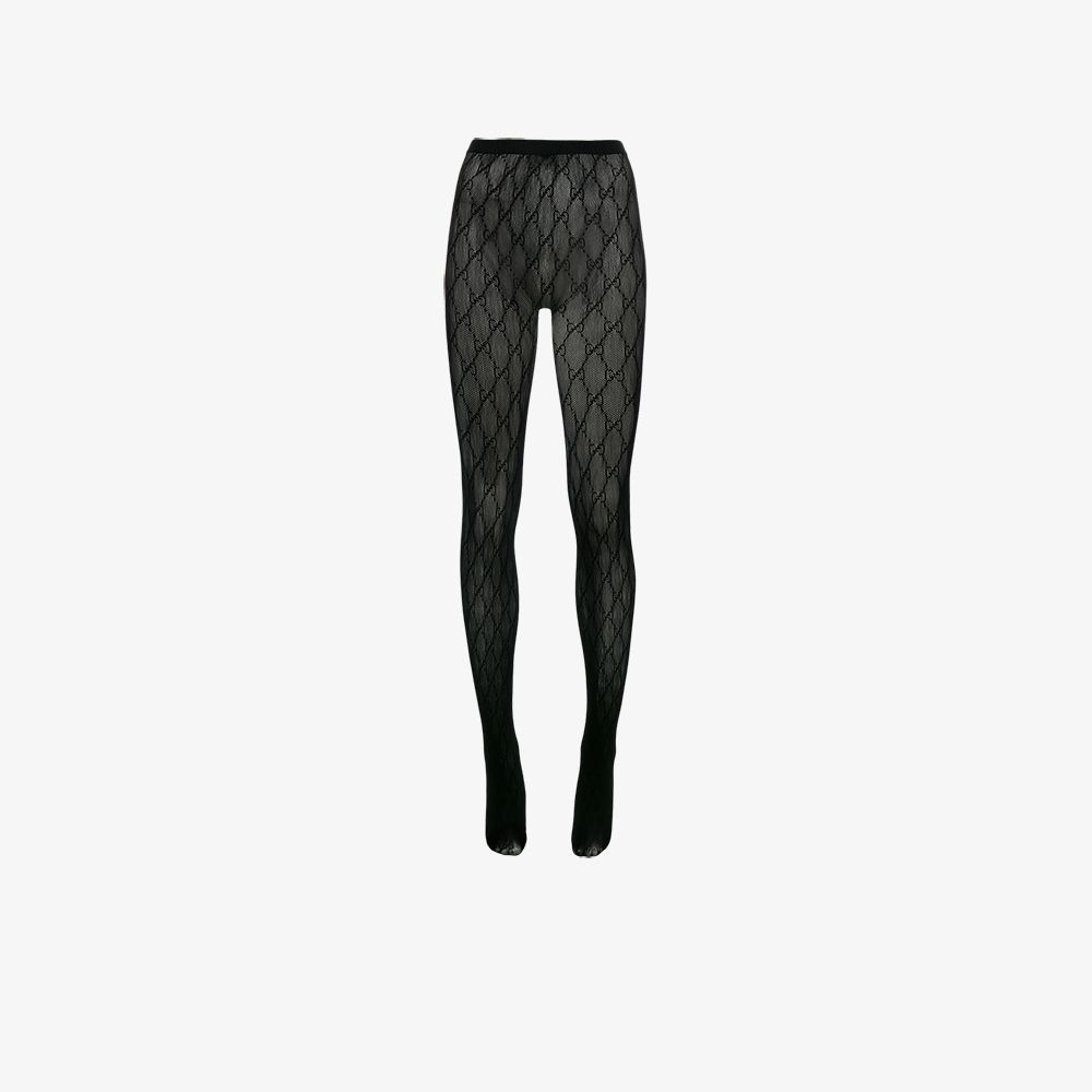 Gucci Interlocking G Tights In Black
