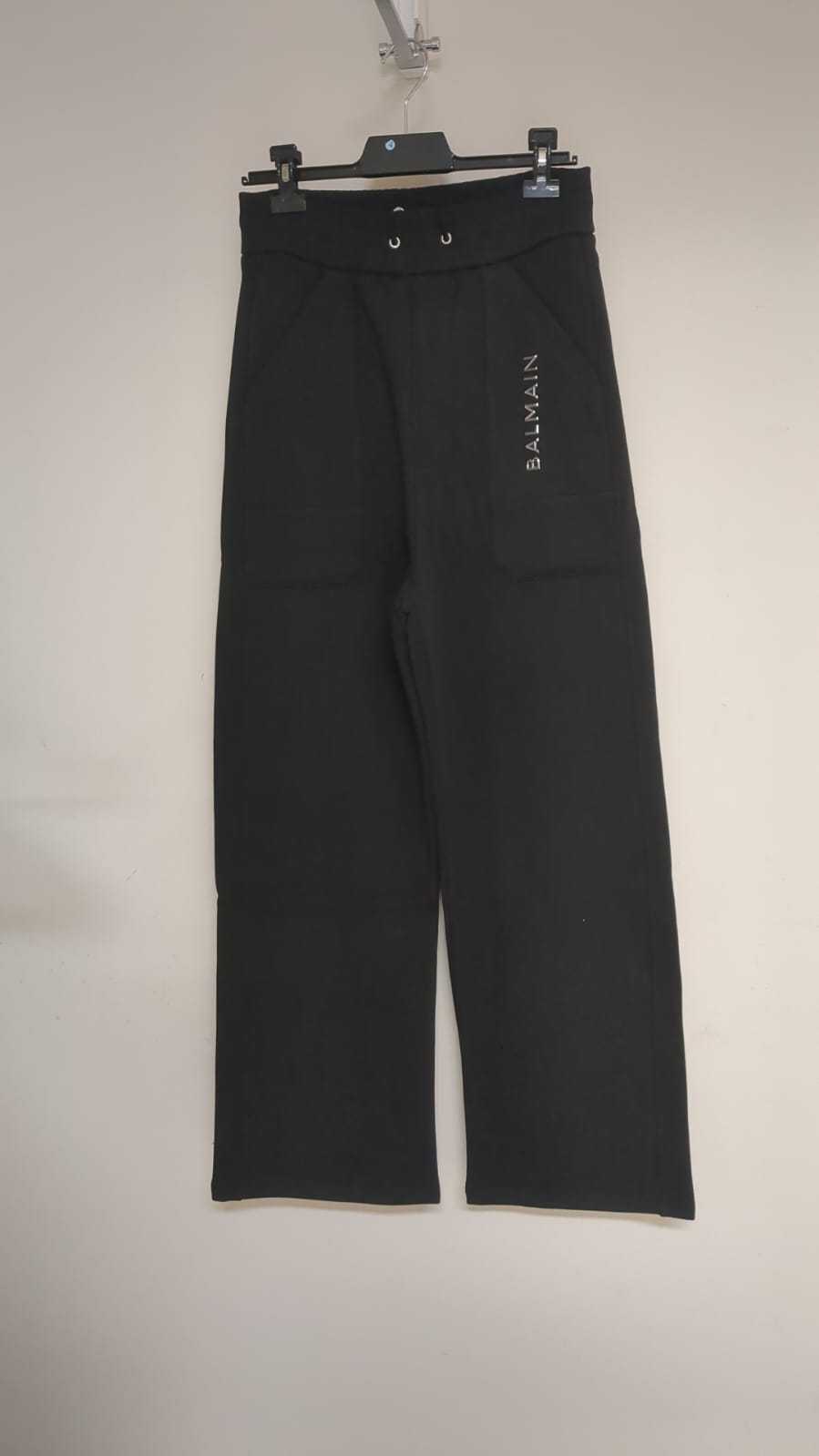 Balmain Wide-leg Cotton Track Pants In Black