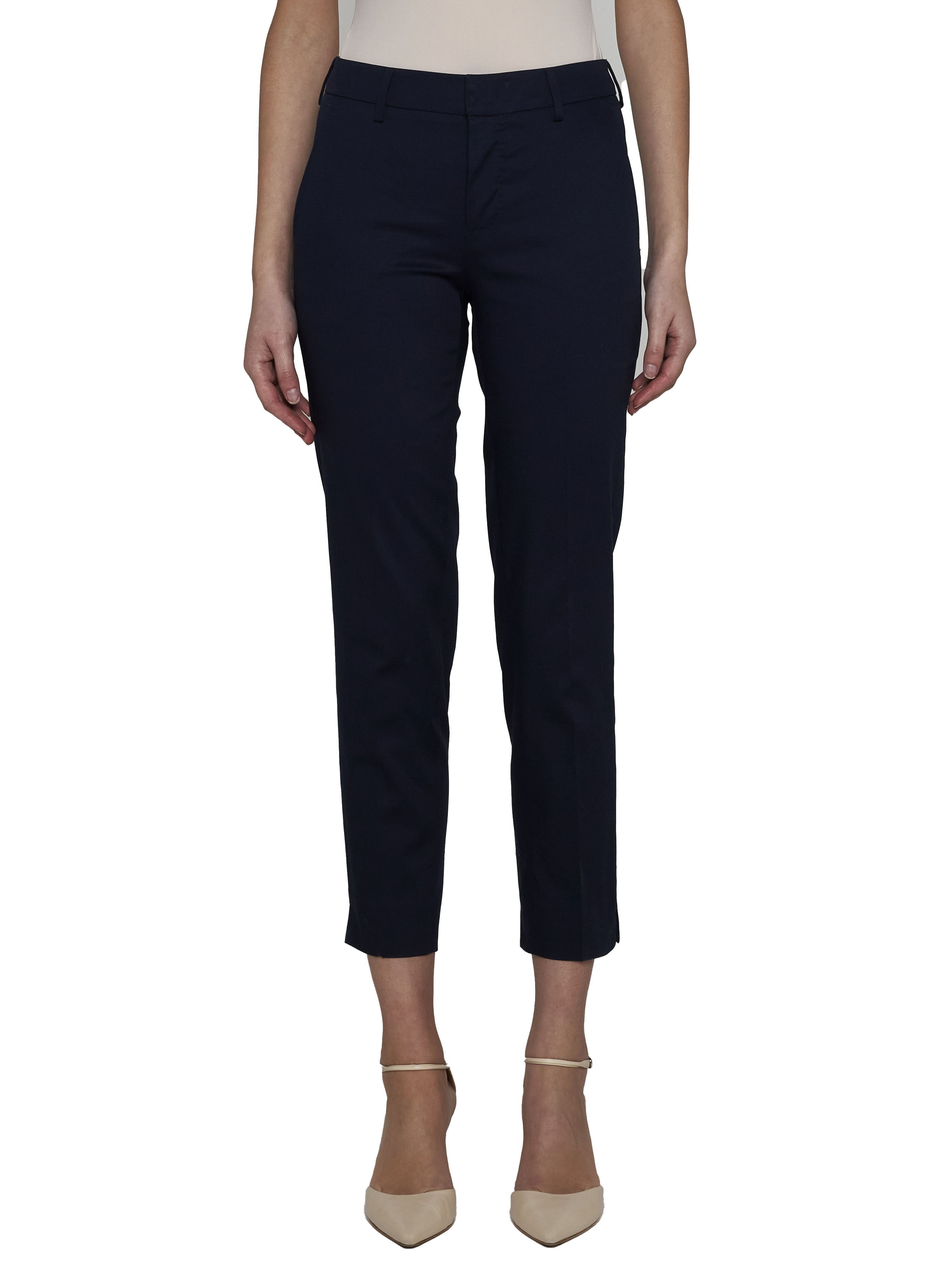 Pt Torino Tapered-leg Tailored Trousers In Black