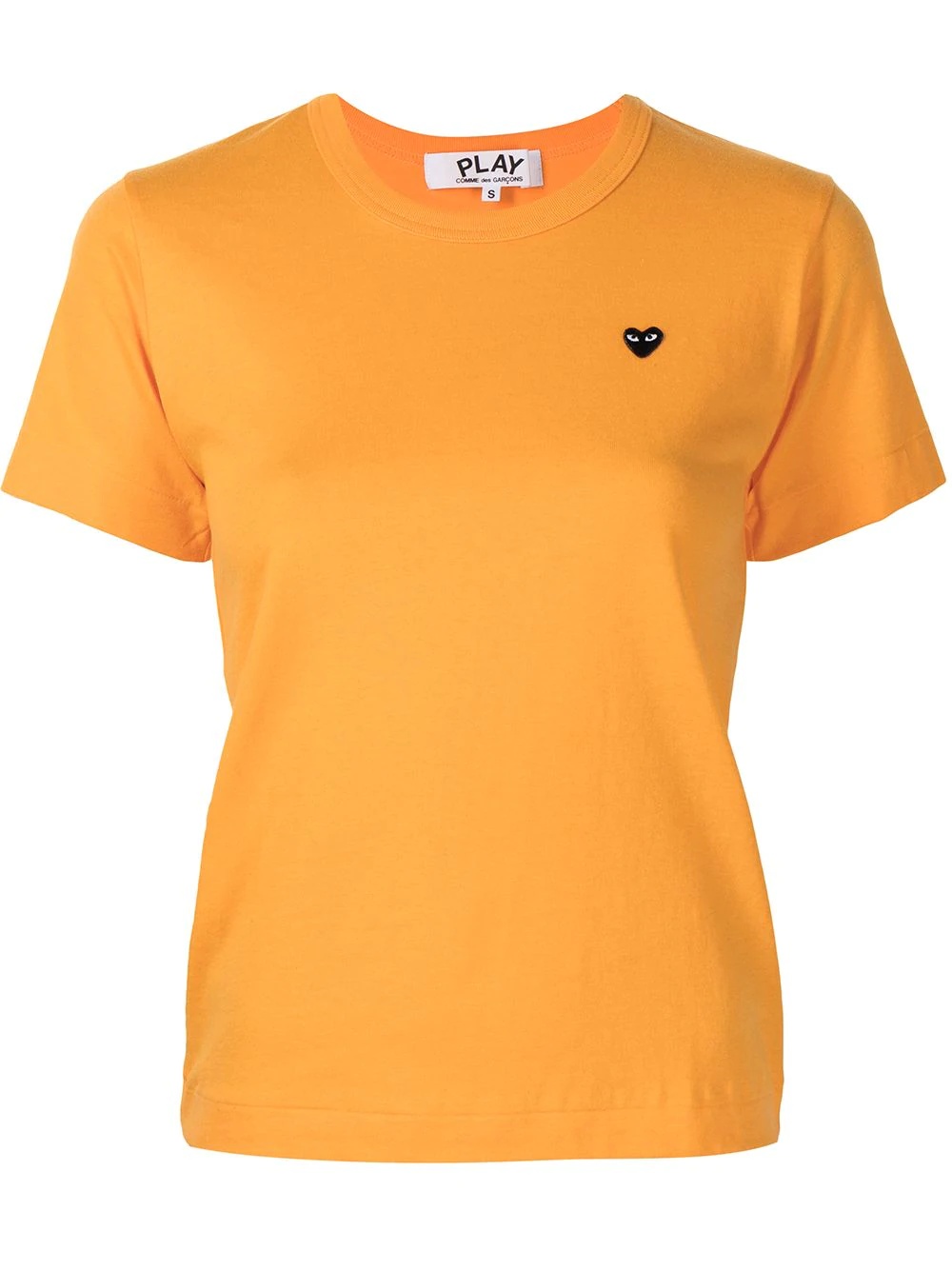 Comme Des Garçons Play Heart-patch T-shirt In Orange