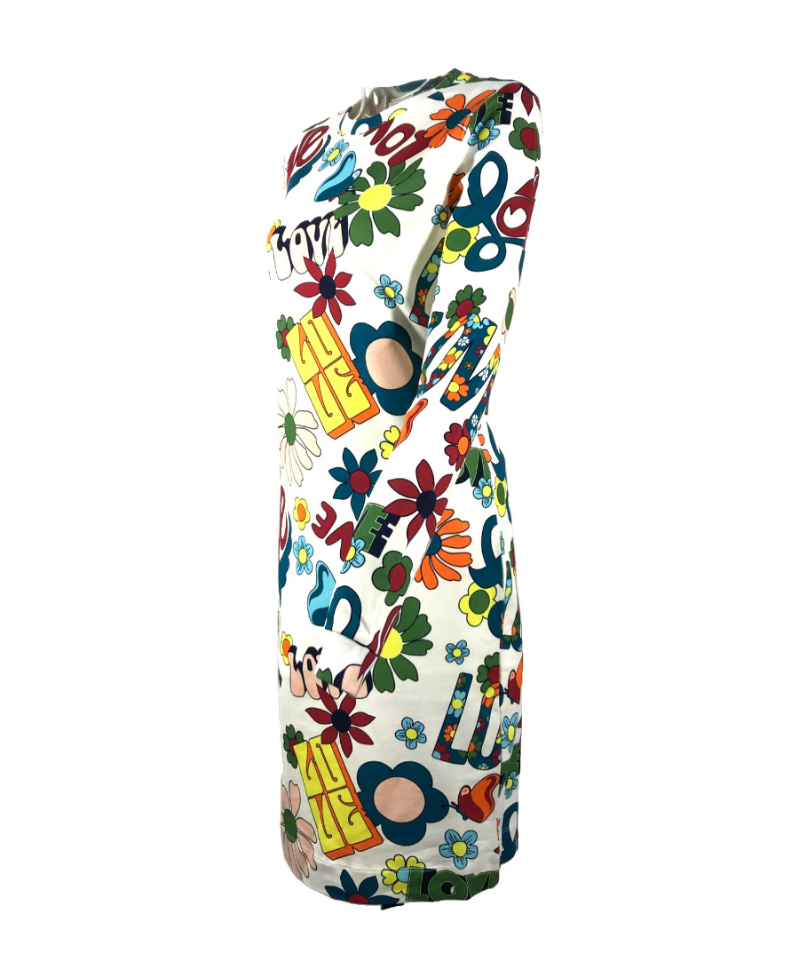 Moschino Logo Dress In Multicolor