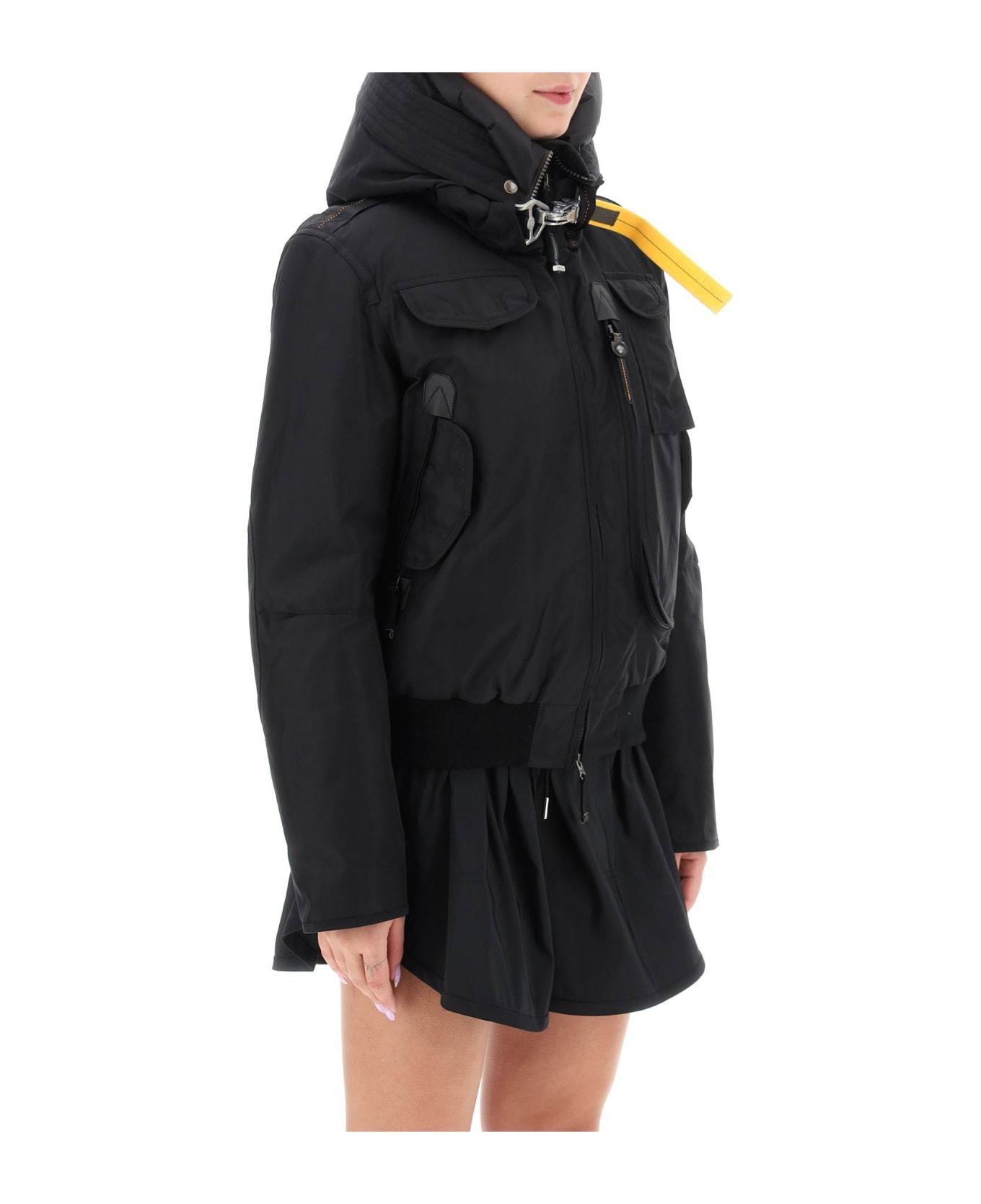 Shop Parajumpers Drawstring Hooded Down Jacket In Black