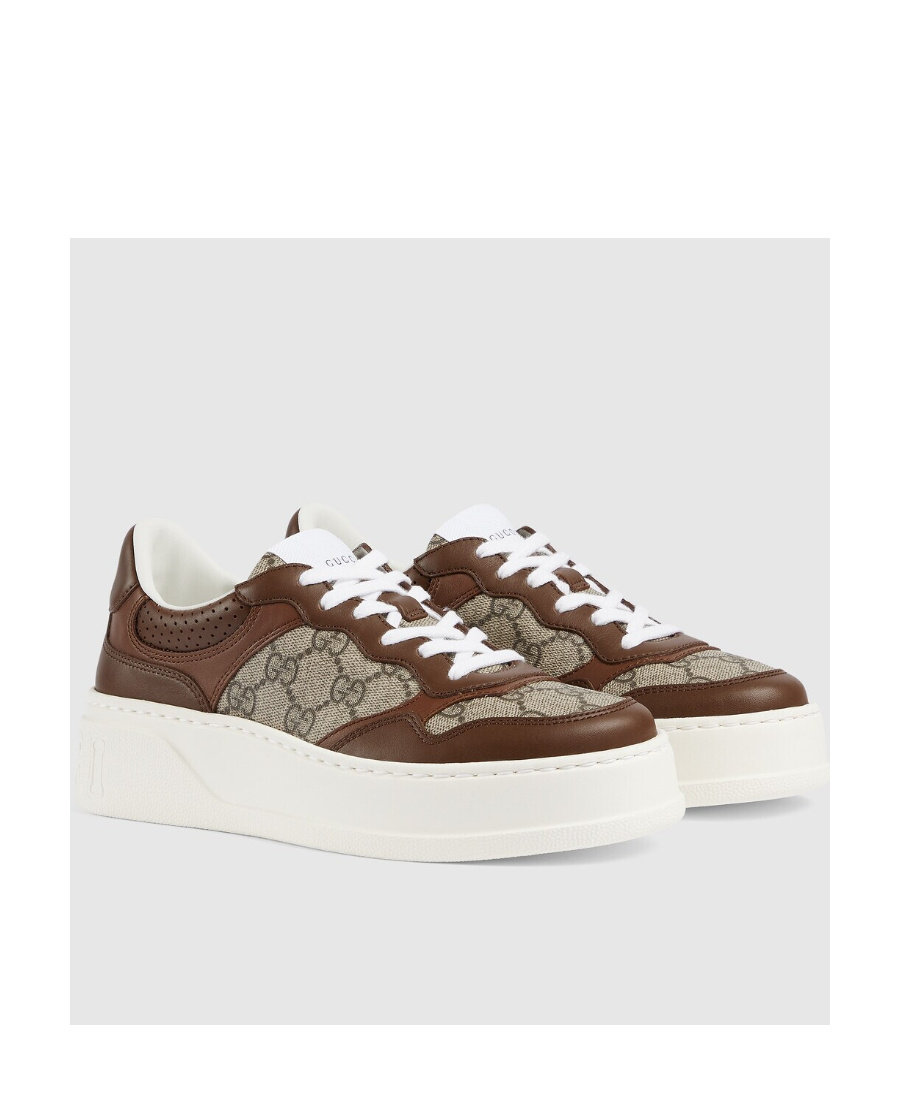 Gucci Gg Panelled Low-top Sneakers In White