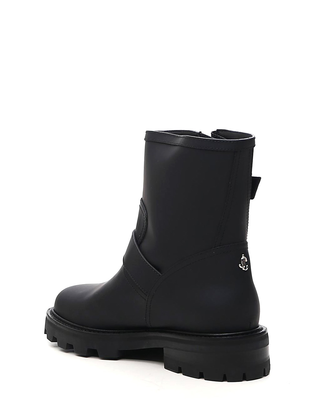 Shop Jimmy Choo Youth Buckled Ankle Boots In Black