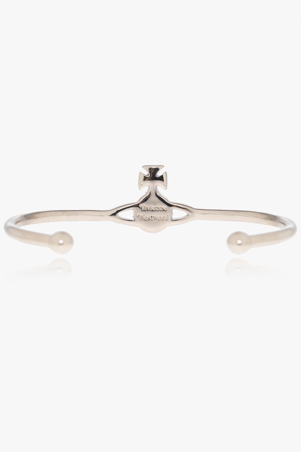 Vivienne Westwood Grace Bas-relief Open Bangle In Yellow
