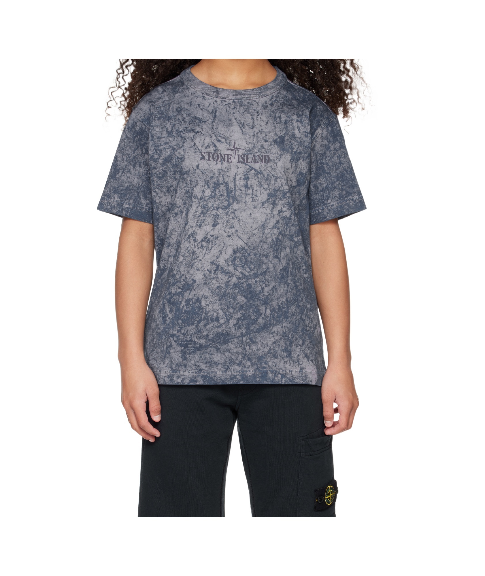 Stone Island Logo T-shirt In Blue