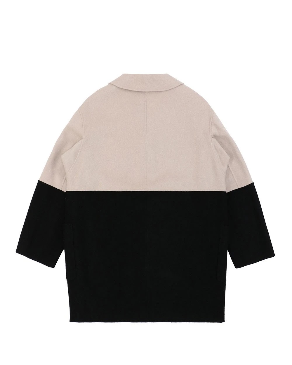 Weekend Max Mara Wool Patchwork Coat In Black