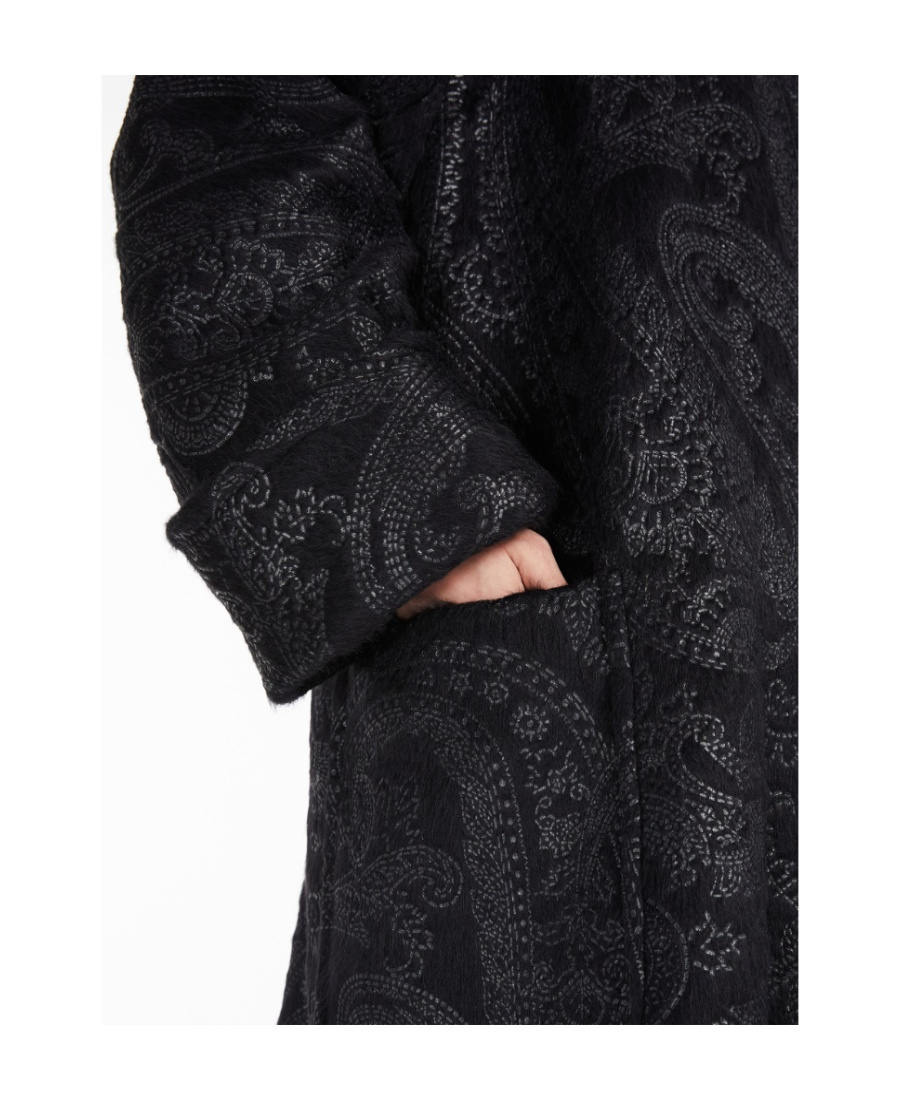 Max Mara Long-sleeved Coat In Black