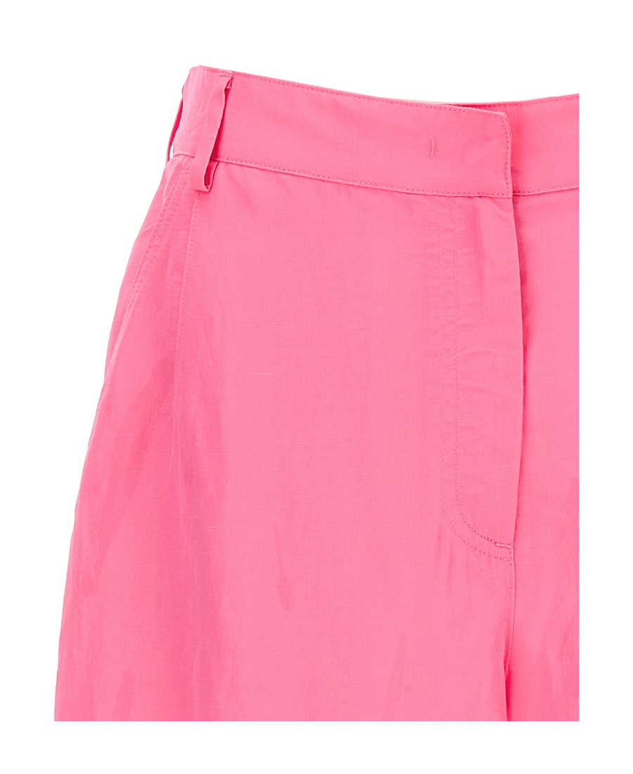 Msgm Elasticated-ankles Wide-leg Trousers In Pink