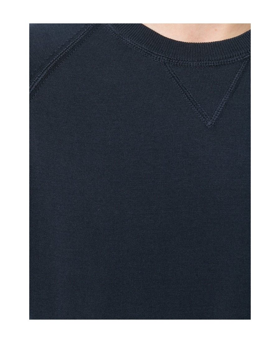 Shop Aspesi Crew-neck Cotton Sweatshirt In Black