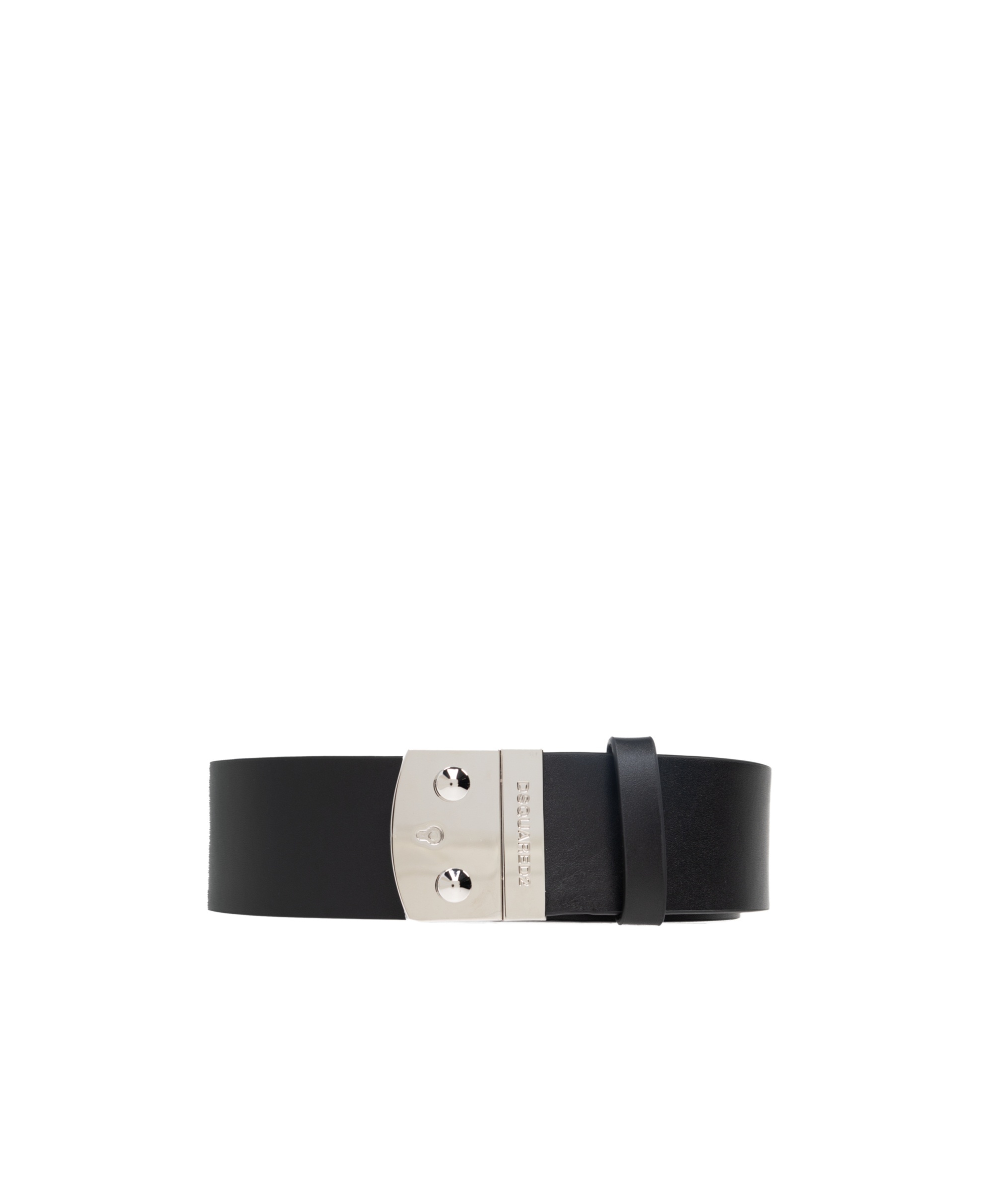 Dsquared2 Logo Engraved Buckle Belt In Black