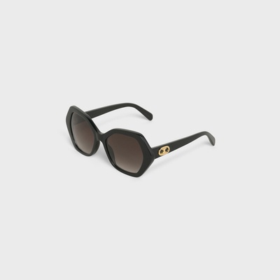 Celine Maillon Triomphe 03 Acetate Sunglasses In Black