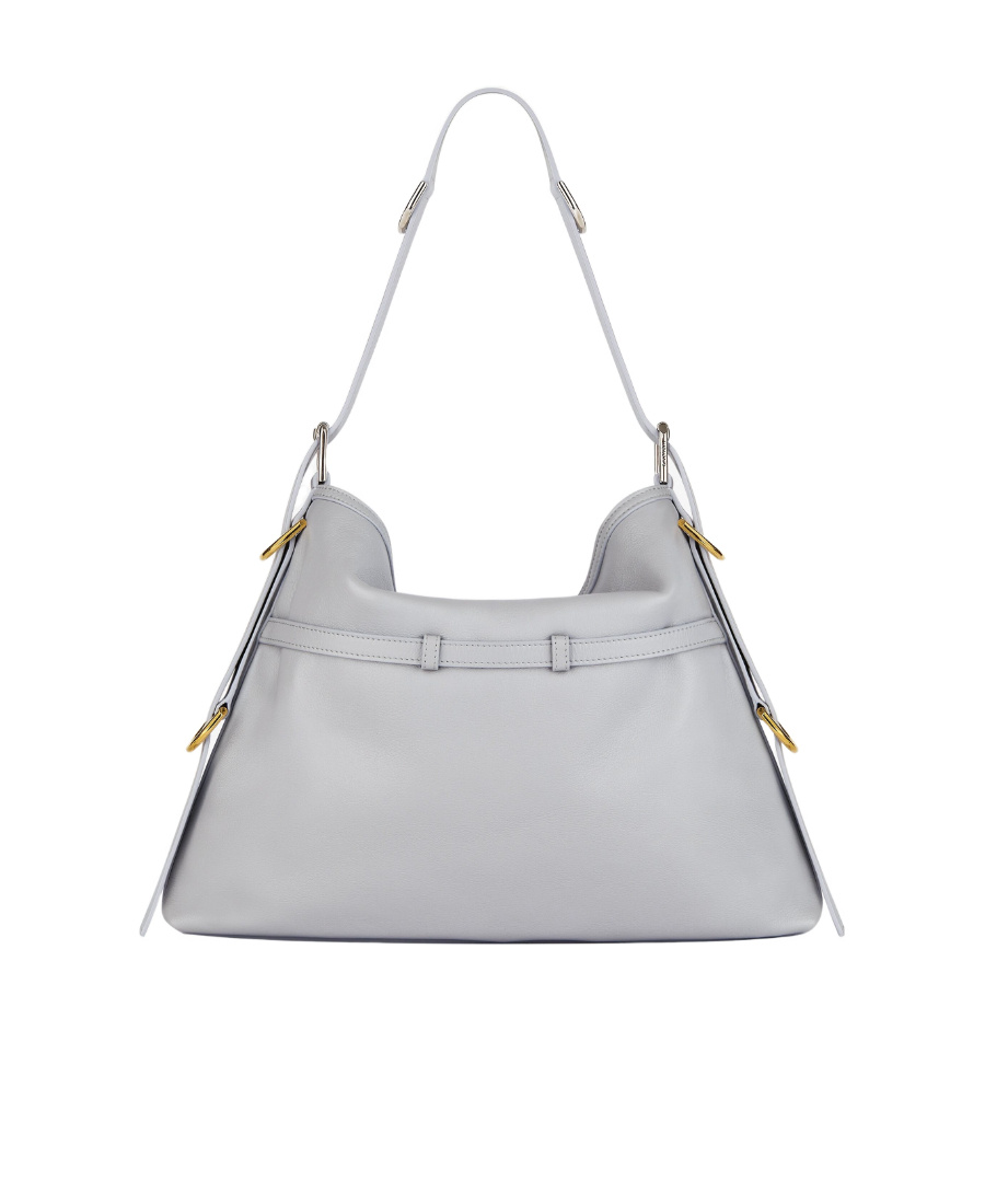 Givenchy Light Grey Medium Voyou Bag In Gray