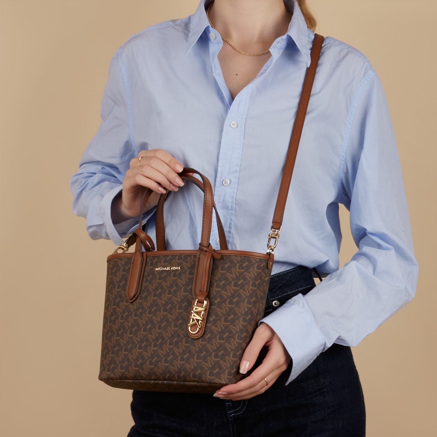 MICHAEL MICHAEL KORS ELIZA MONOGRAM TOTE BAG