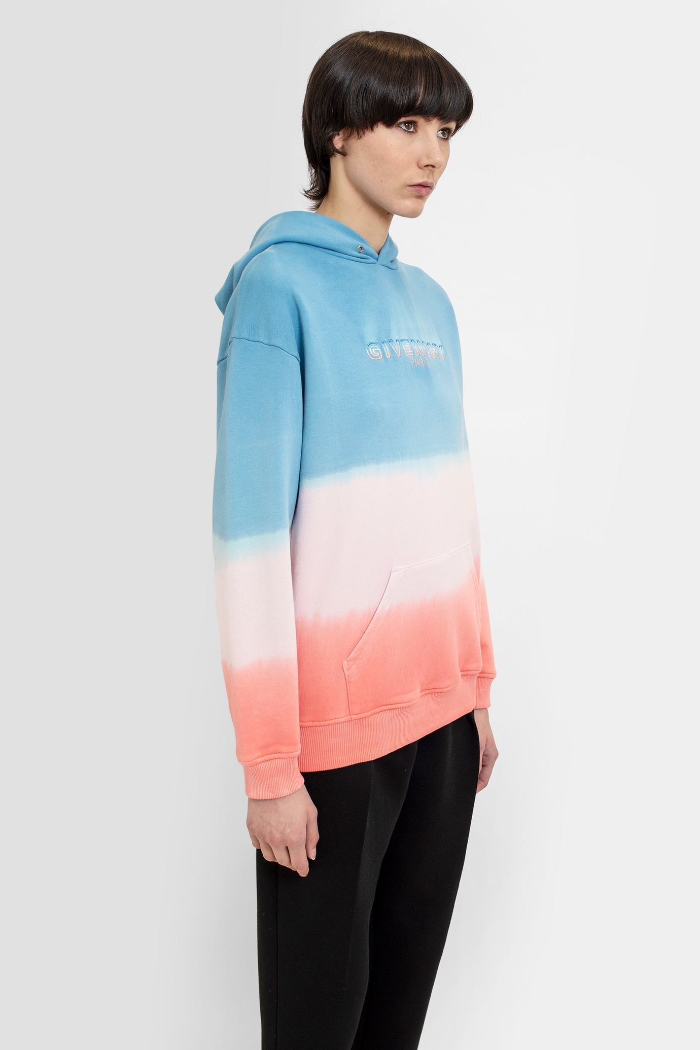 Givenchy Tie-dye Logo Hoodie In Pink