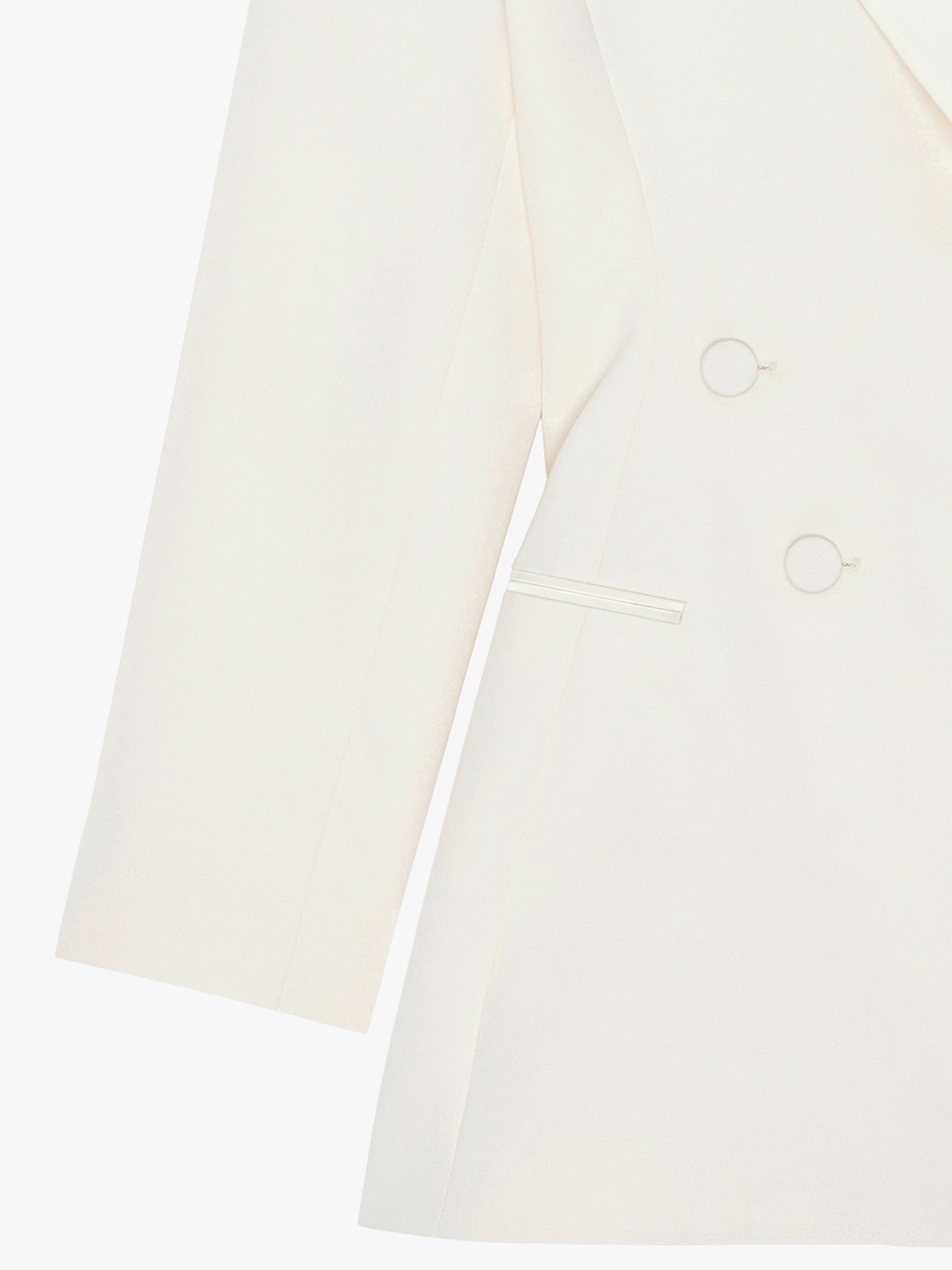 Givenchy Jacket In Wool With Pleated Back In White