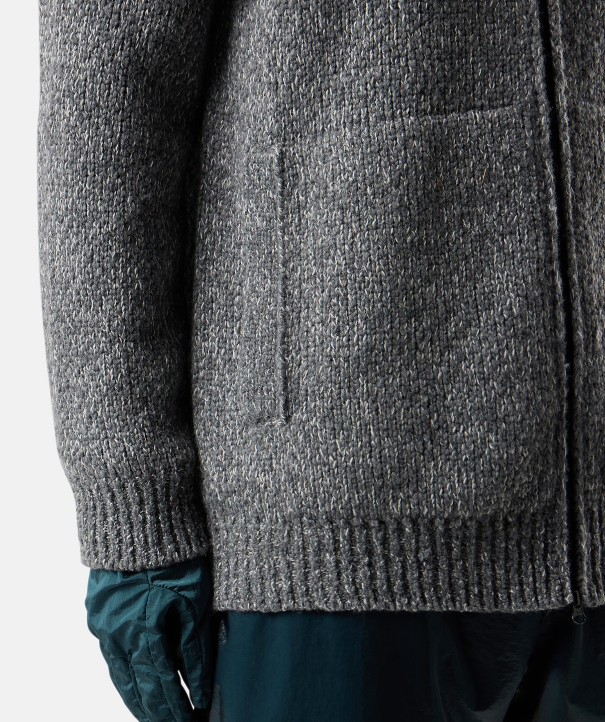 Stone Island Logo-patch Cardigan In Gray