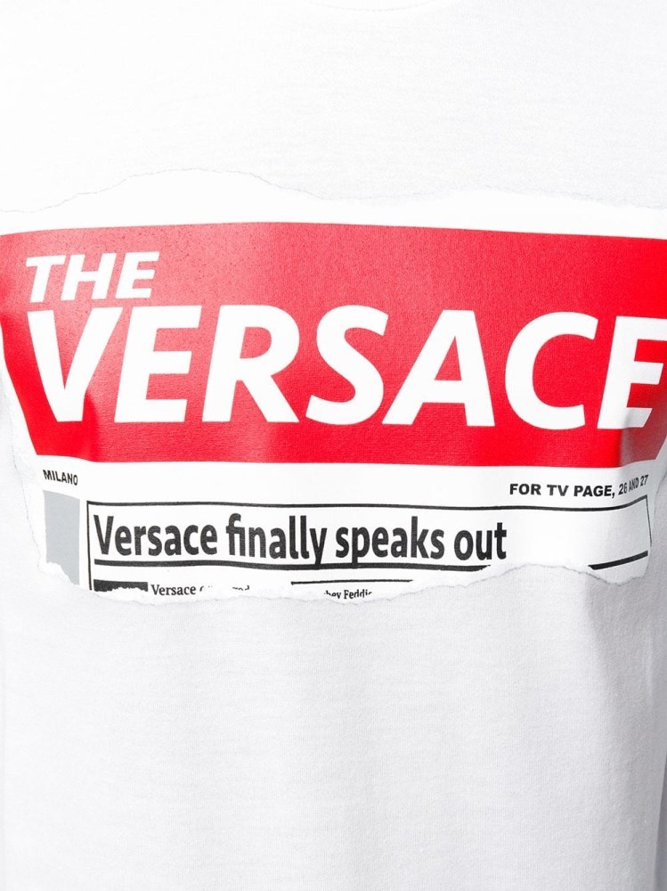 Versace Title Printed T-shirt In White