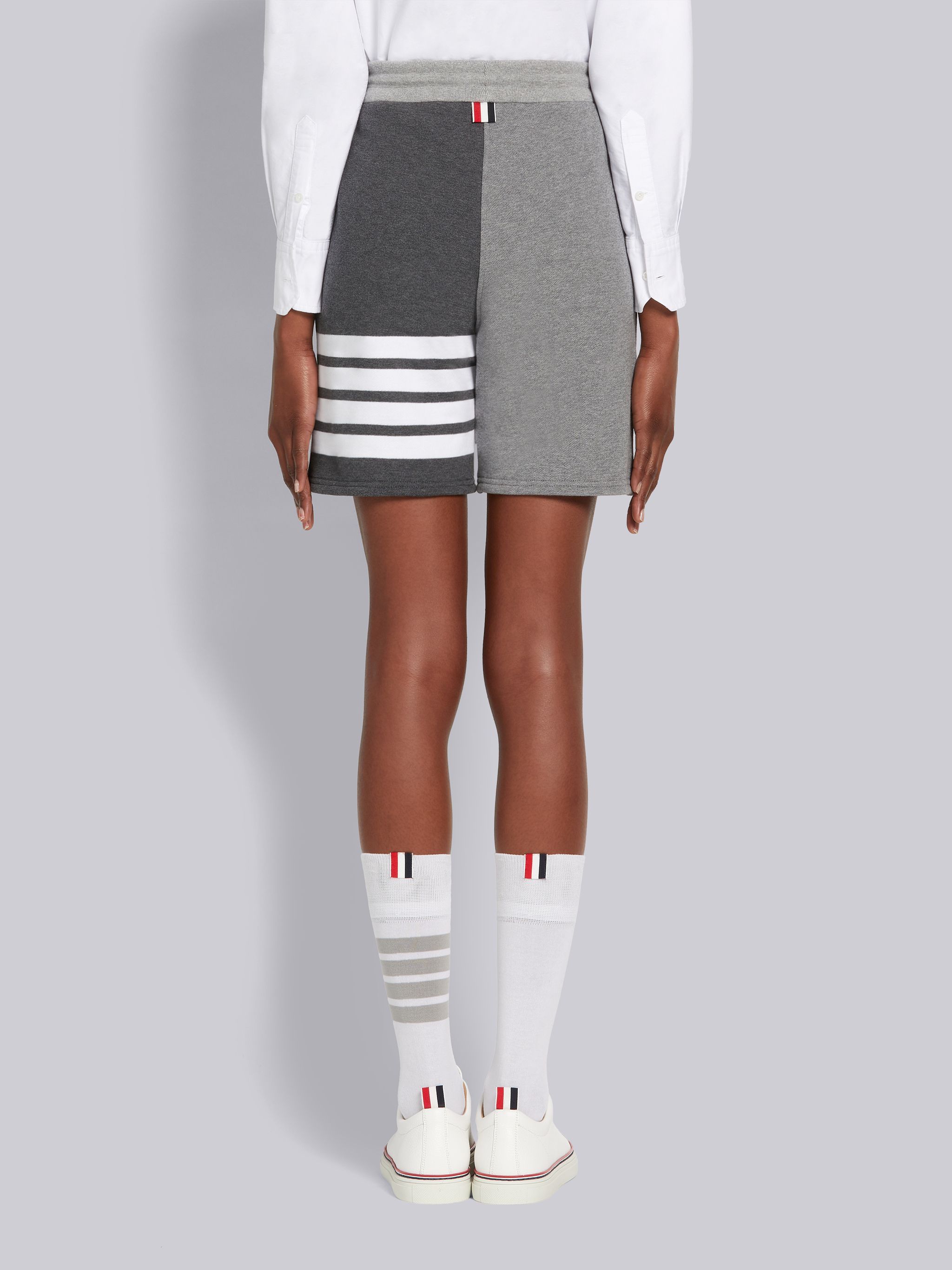 Thom Browne '4-bar' Grey Cotton Shorts In Brown
