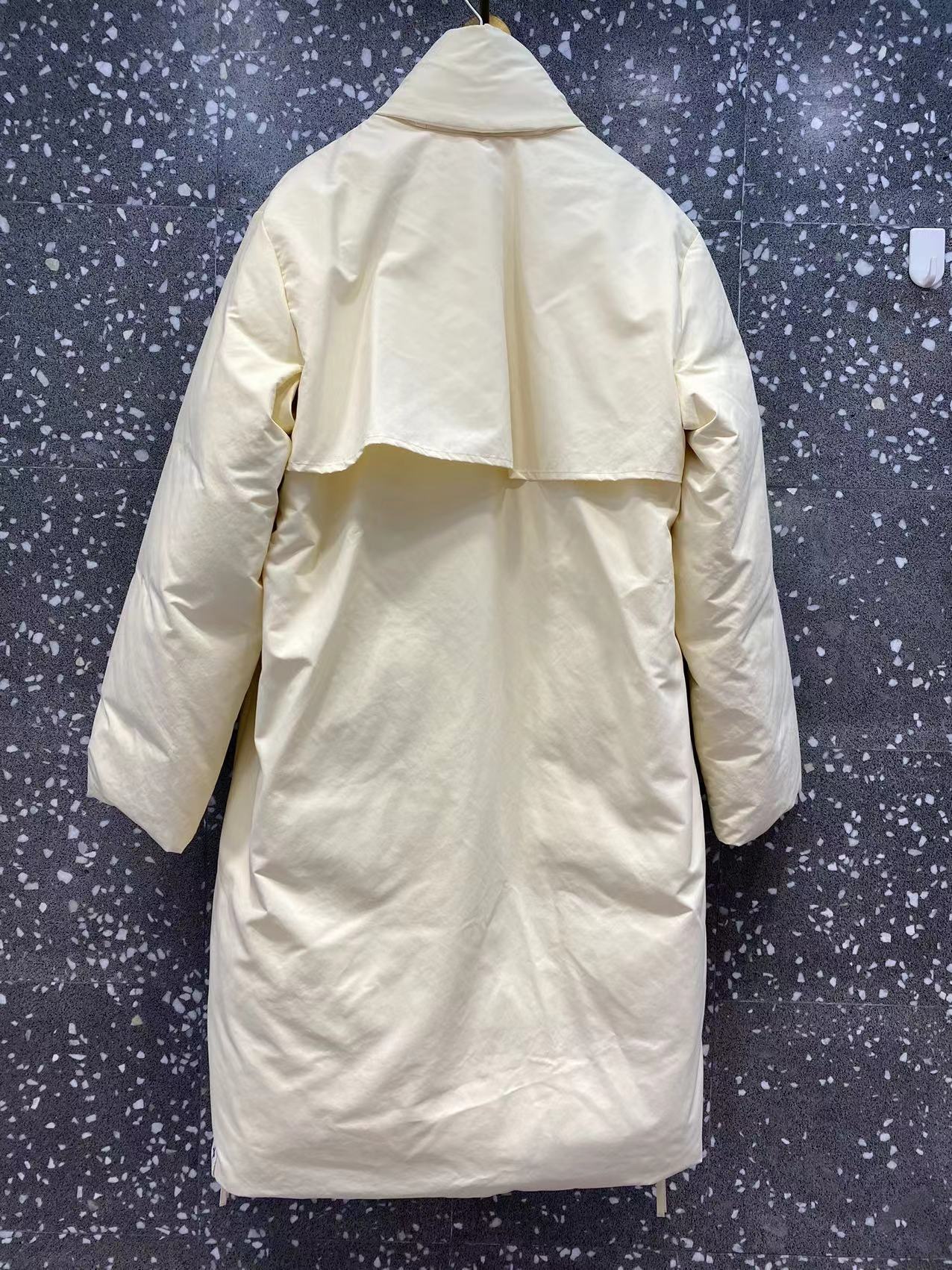 Jil Sander High-neck Padded Coat In White