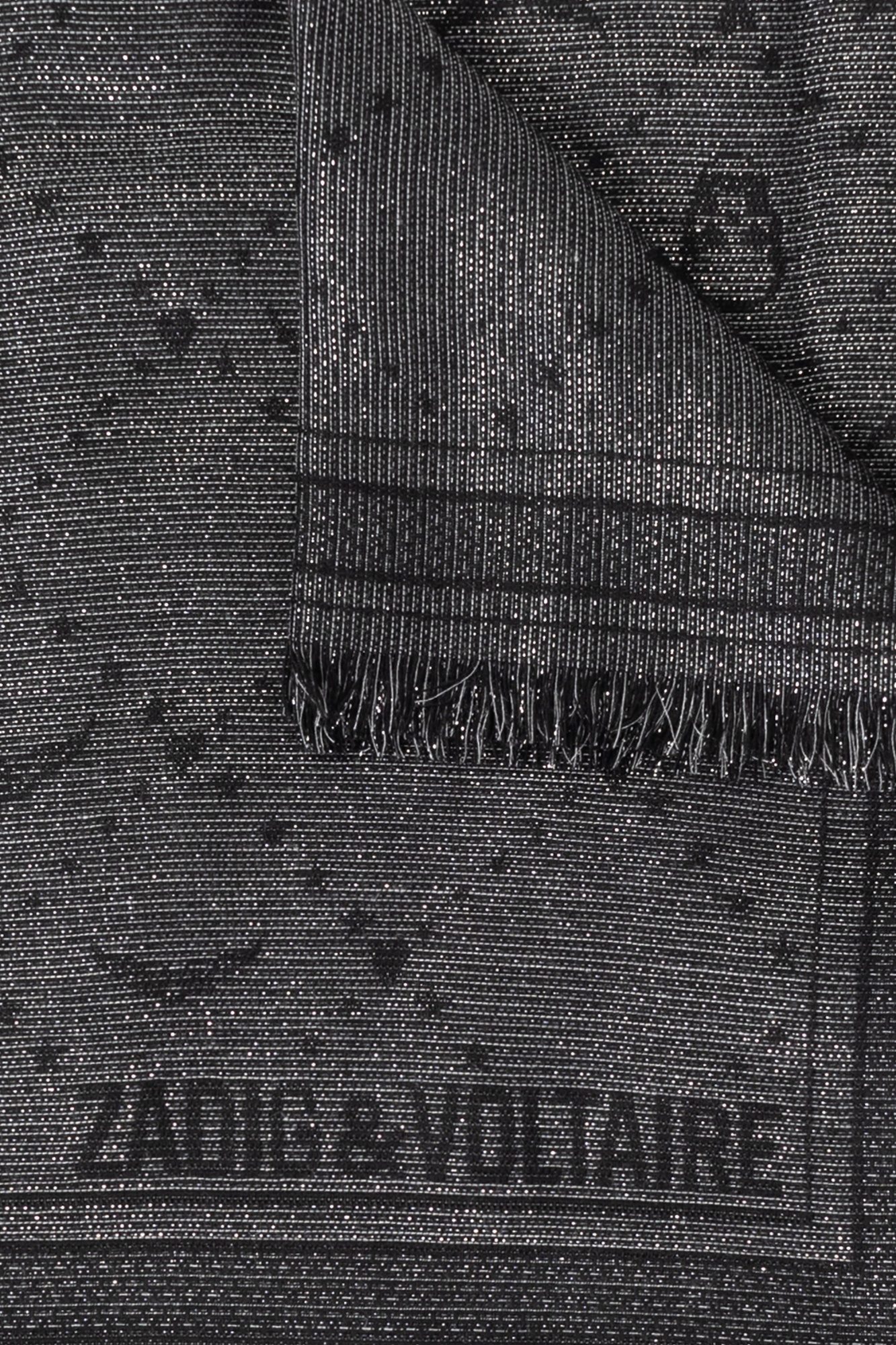 Zadig & Voltaire Glenn Monogram Scarf In Black