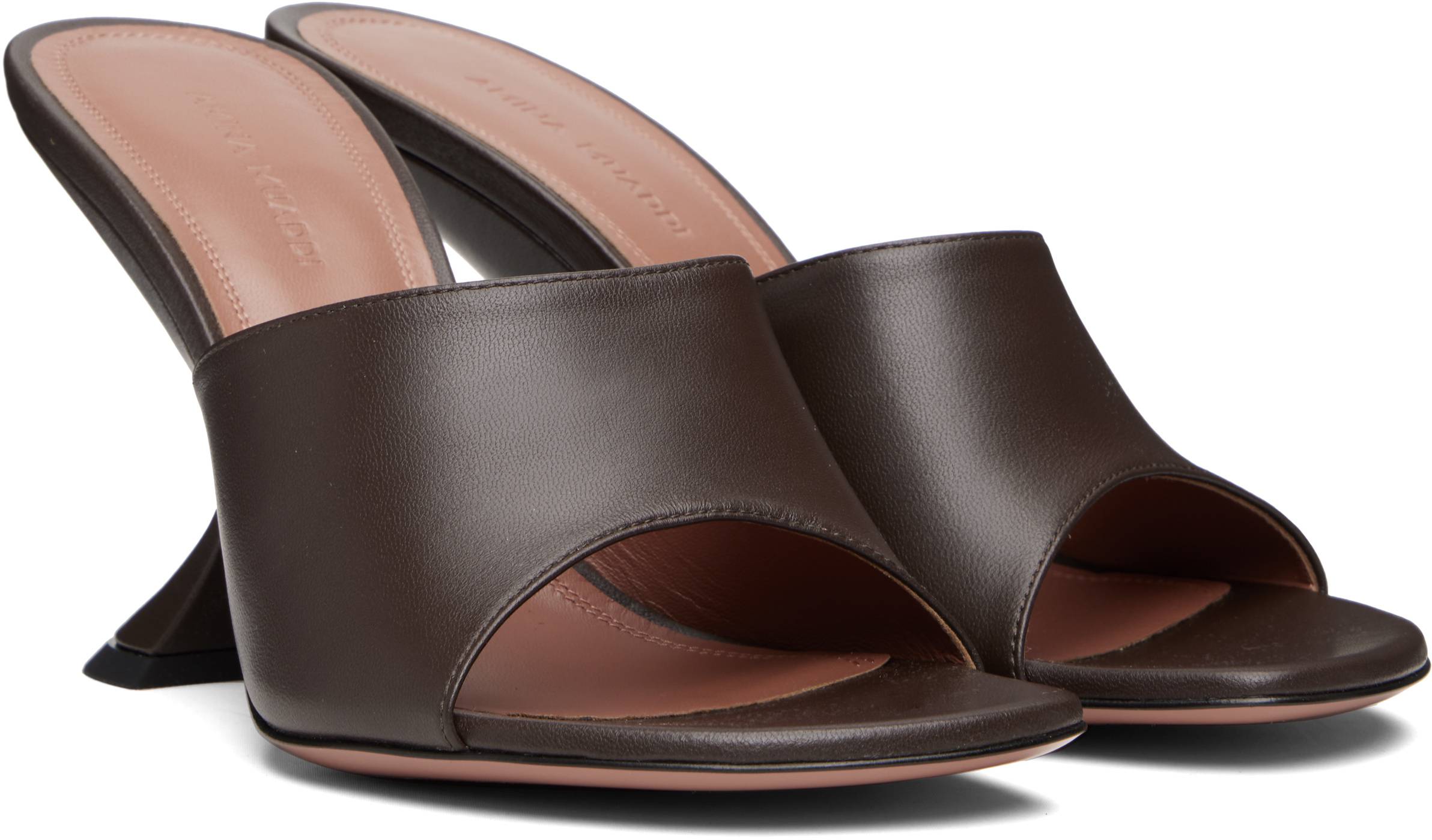 Amina Muaddi Taylor 90 High-heeled Sandals In Brown