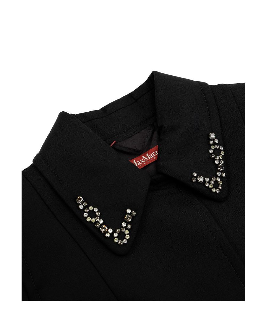 Max Mara Classic Collar Coat In Black