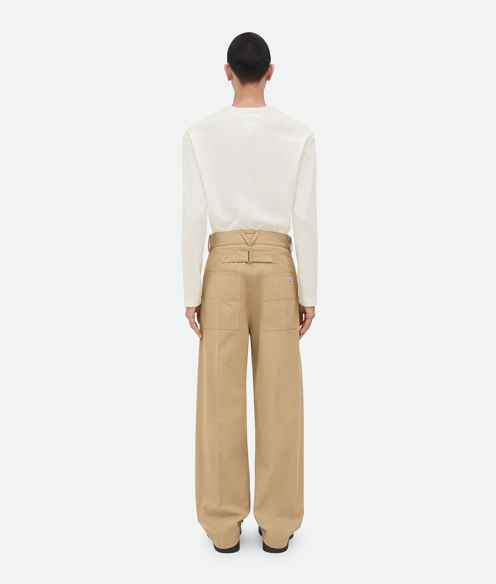 Bottega Veneta Belt Loop Work Casual Pants In Brown