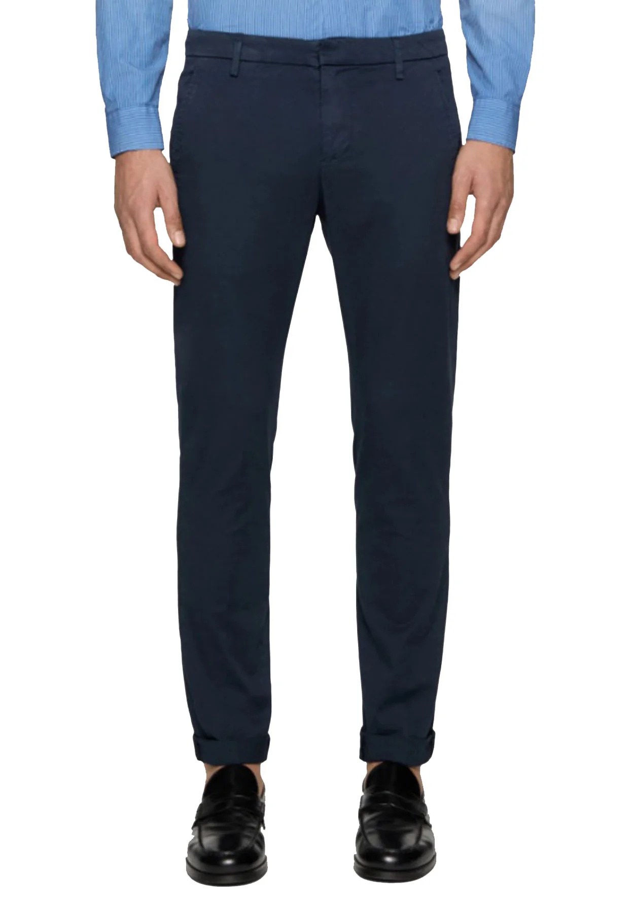 Dondup Pleated Zipper Casual Pants In Black