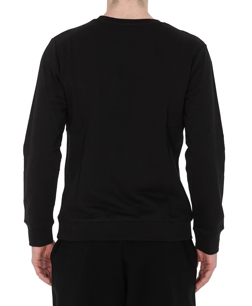 Apc Logo Print Round Neck Sweatshirt In Black