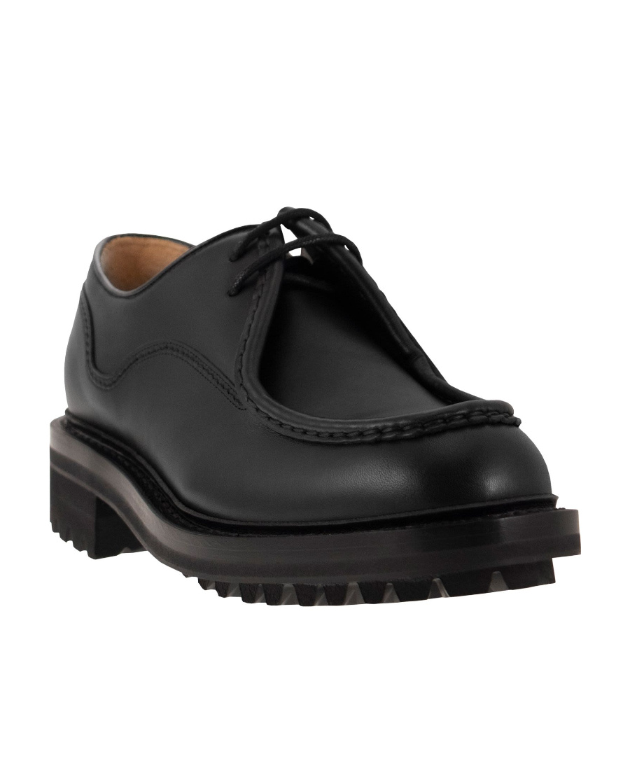 Church's Burnt Leather Lymington Lace Up Shoes In Black
