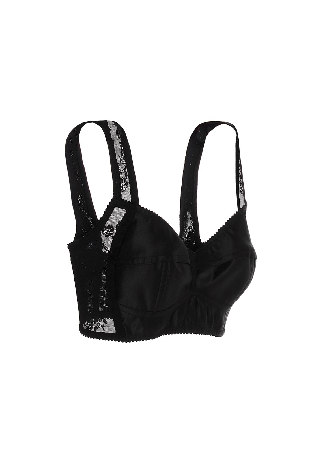Dolce & Gabbana Cropped Bustier Top In Black