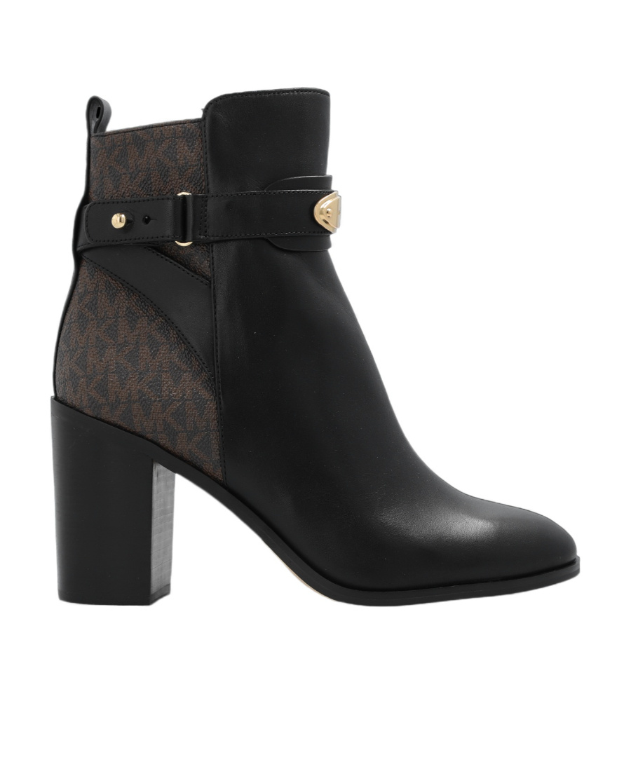 Michael Kors Darcy 90mm Monogram-print Boots In Black