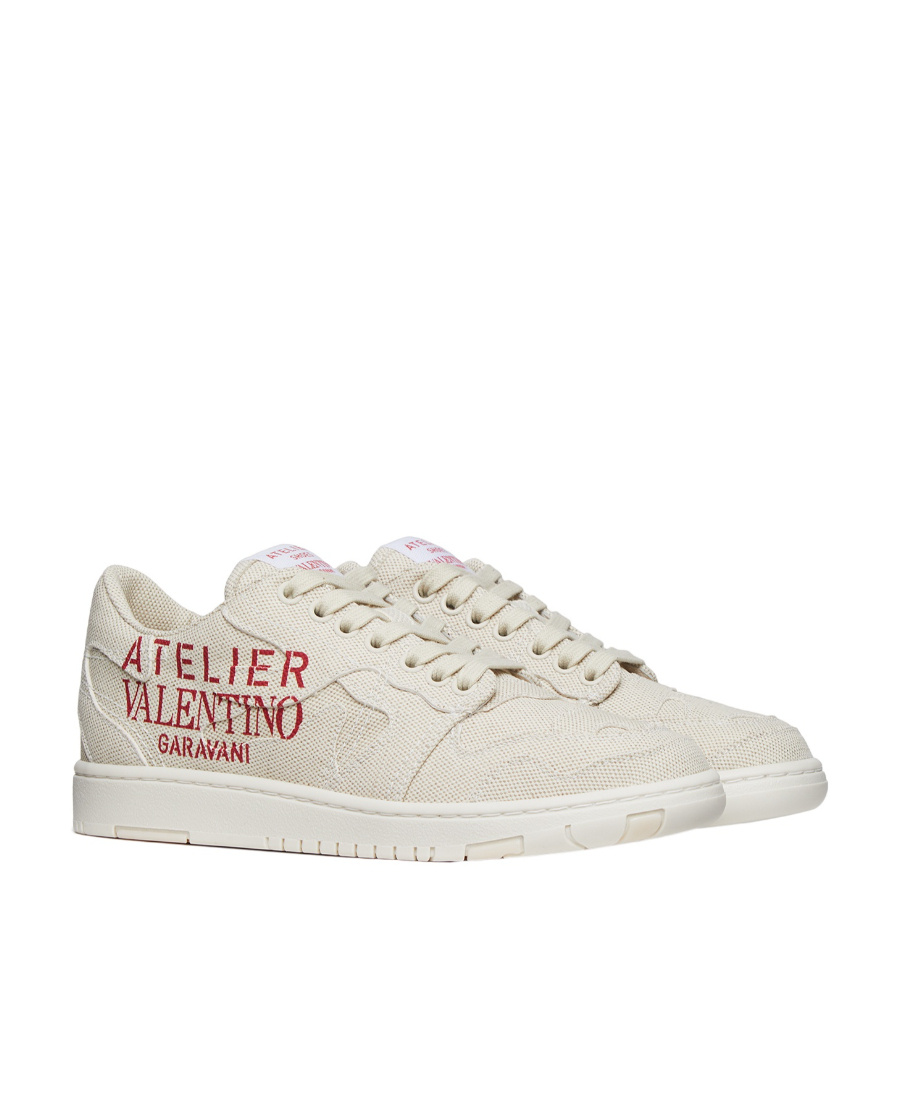 Valentino Atelier 07 Camouflage Edition Low-top Sneakers In White