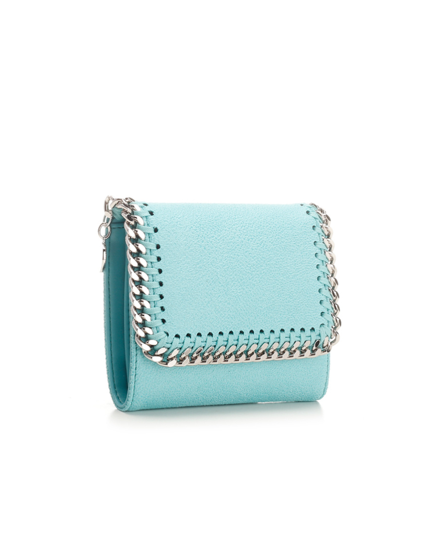 Stella Mccartney Logo Wallet In Blue