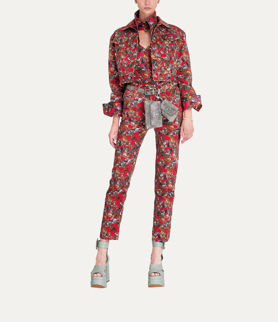 Vivienne Westwood Marlene Orb Logo-print Jacket In Brown