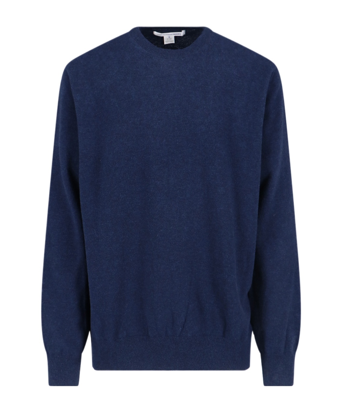 Comme Des Garçons Ribbed Crewneck Sweater Hem In Blue
