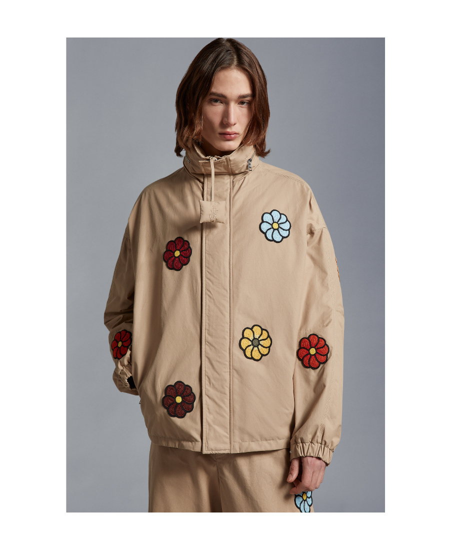 Moncler Delamont Short Style Down Jacket In Nude