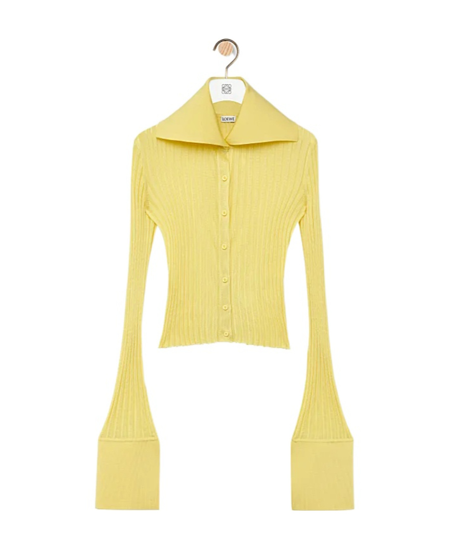 Loewe Cardigan In Viscose In Yellow