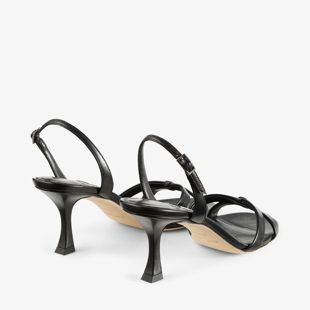 Jimmy Choo Elsy 70 Leather Heeled Sandals In Black
