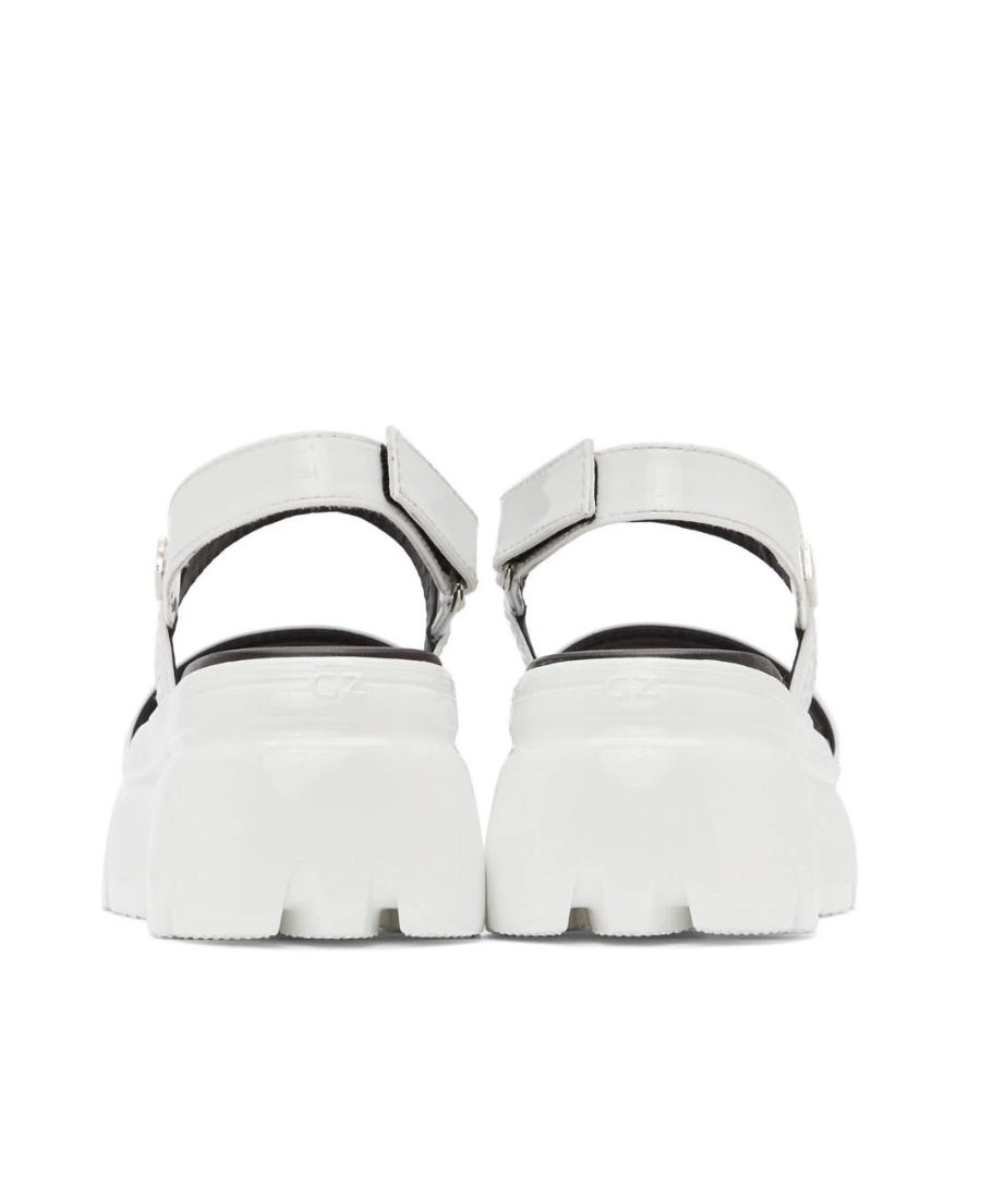 Giuseppe Zanotti Apocalypse 20 Womens Chunky Slingback Sport Sandals In White