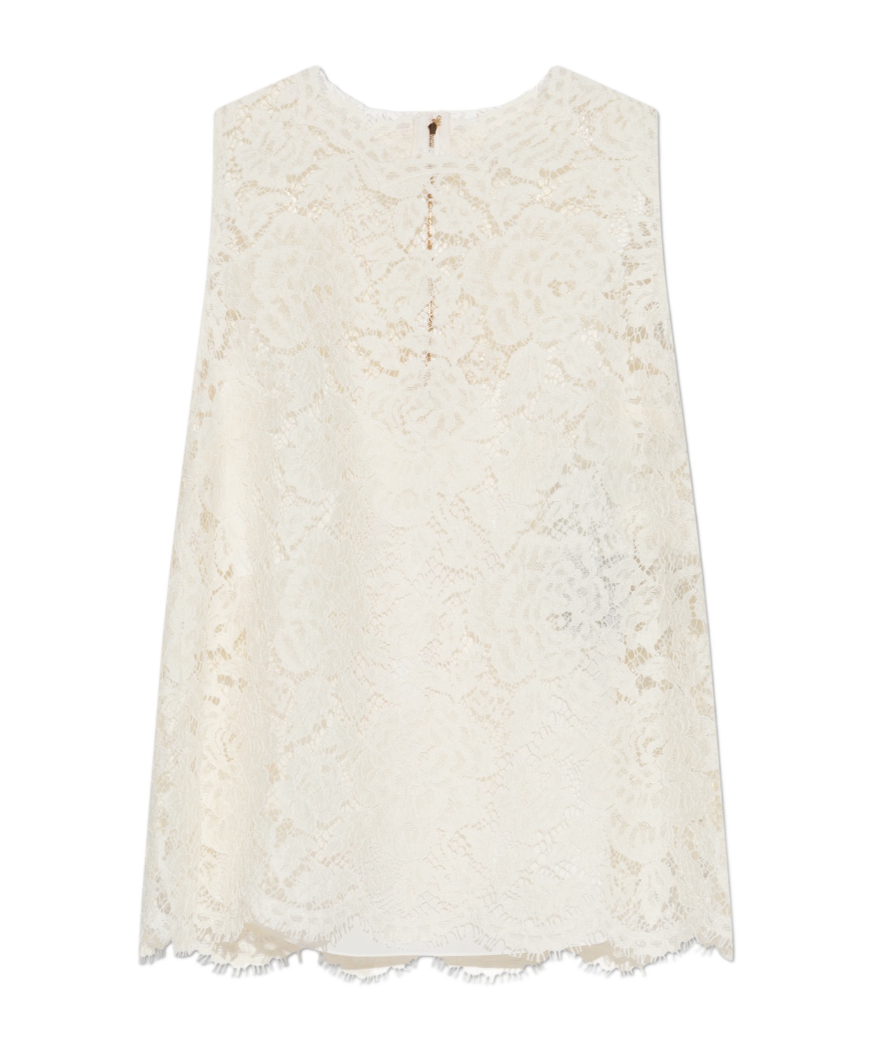 Dolce & Gabbana Women's Floral Lace Sleeveless Top In Neutral