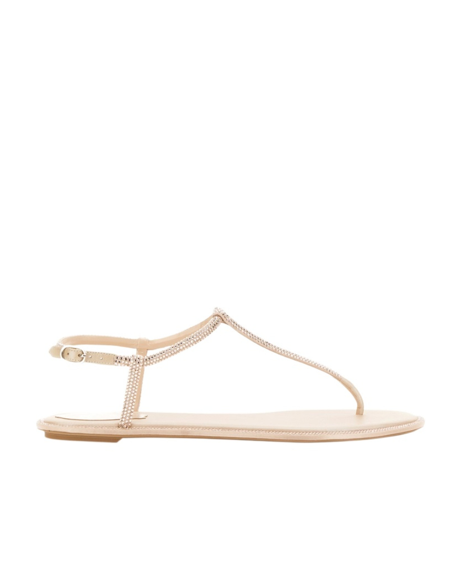 René Caovilla Diana Flip Flops Low Sandals With Crystals 10 Shoes In Grey