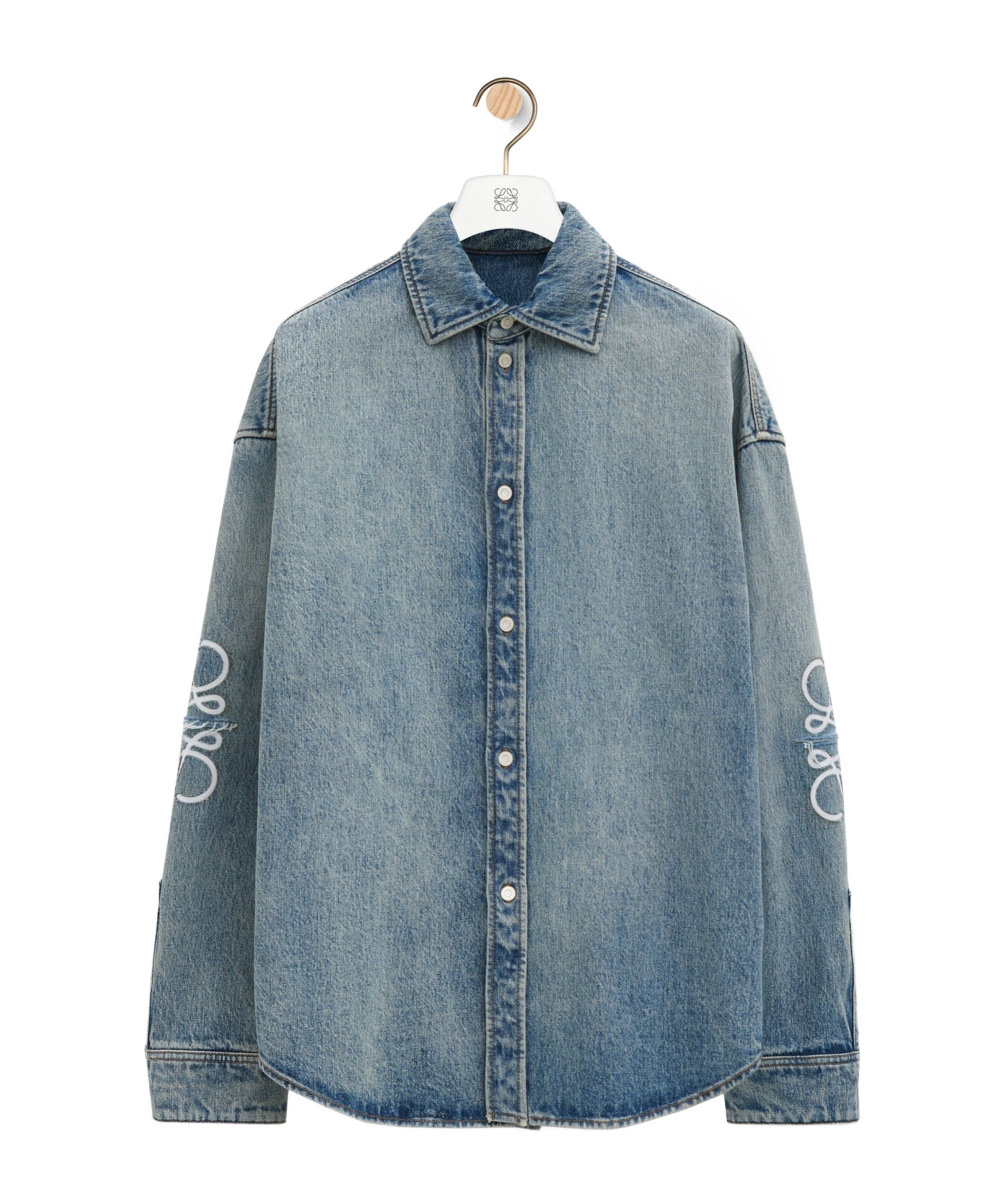 Loewe Anagram Overshirt In Blue