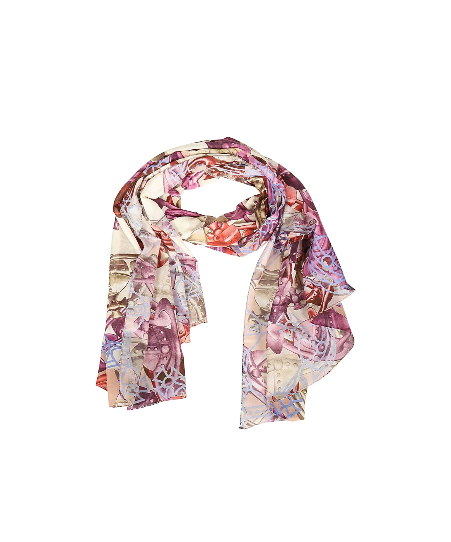 Vivienne Westwood Crazy Orb  Wrap Pareo In Multicolor