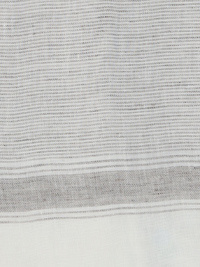 Brunello Cucinelli Cotton Scarf Fringed Edges Striped Pattern In Gray