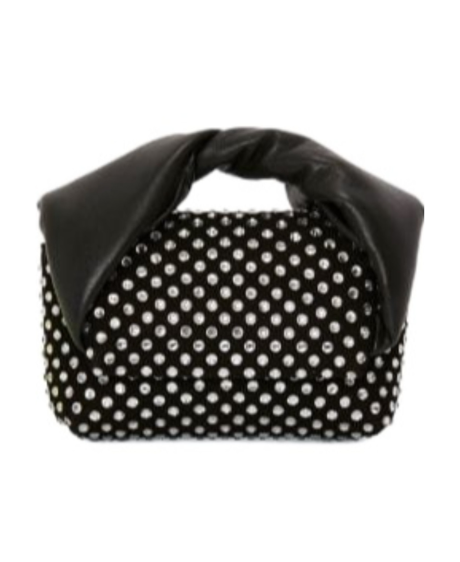 Shop Jw Anderson Mini Twister Crystal Bag In Black