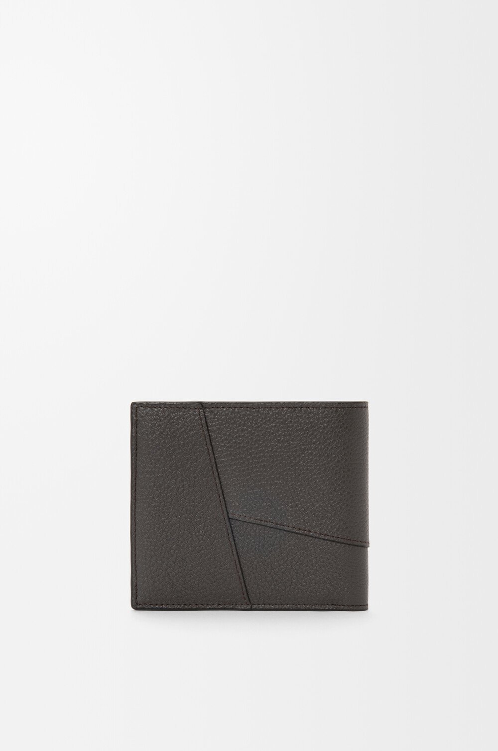 Loewe Puzzle Bifold Wallet In Supple Grained Calfskin In Gray